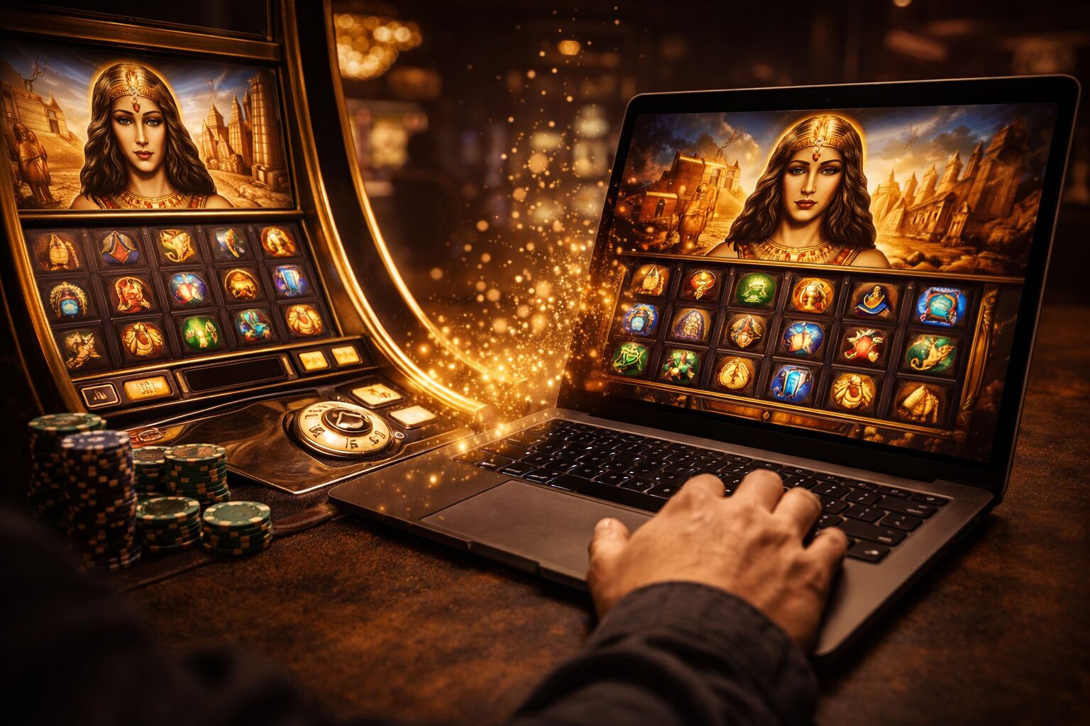 La transición del casino físico al digital en slots